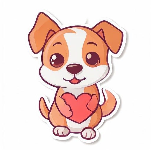 a happy dog wagging its tail
