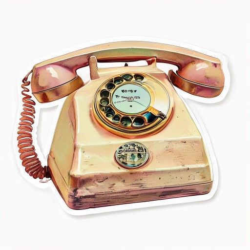 a retro rotary telephone